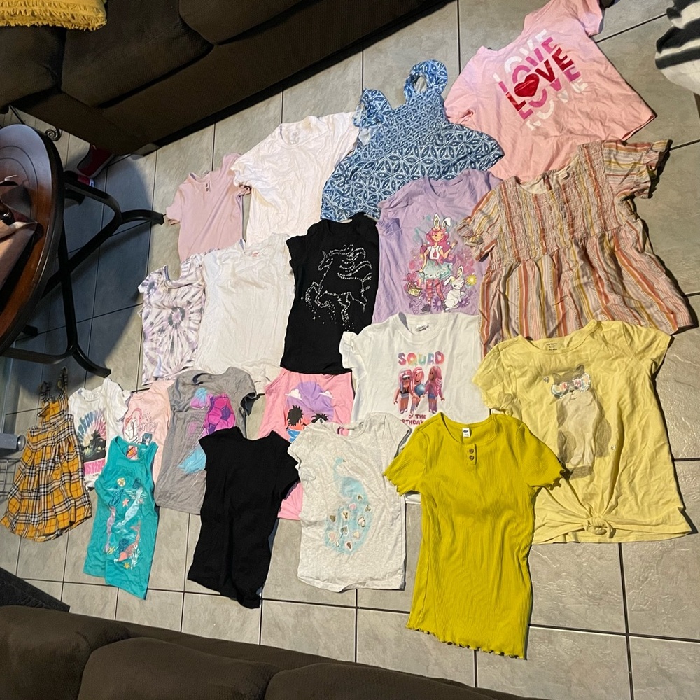 Girls shirt bundle (26) 10-12 please see last pic for 6 additional shirts